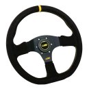 Luisi Stealth Corsa Sportlenkrad Wildleder schwarz / gelb leicht geschüsselt & TÜV Prüfbericht